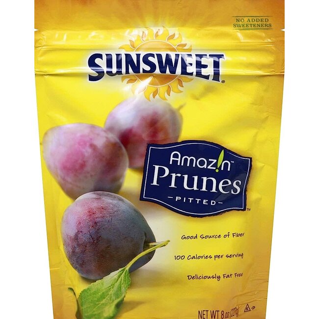 Sunsweet Pitted Dried Prunes, 8 oz, 12 ct