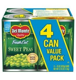 Del Monte Del Monte Sweet Peas, 15 oz (Pack of 4)
