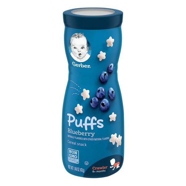 Gerber Gerber Baby Snacks Blueberry Puffs, 1.46 oz, 6 ct Span Elite