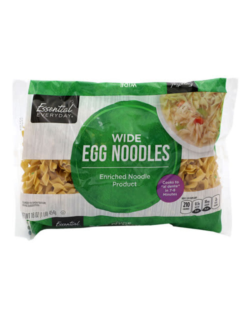 Essential Everyday EED Wide Egg Noodles, 16 oz
