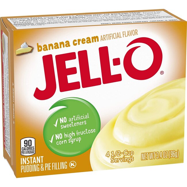 Jell-O Banana Cream Instant Pudding, 3.4 oz