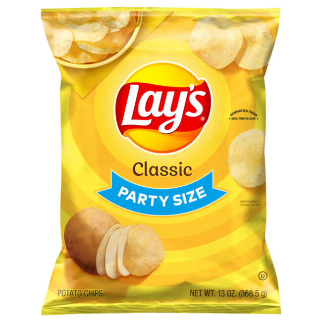 Lay's Classic Potato Chips Family Size, 13 oz, 8 ct