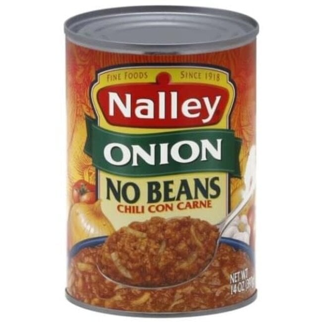 Nalley Chili With Beans Onion, 14 oz, 24 ct