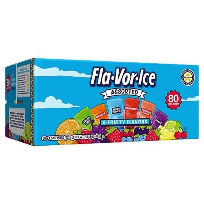 Fla-Vor-Ice Freezer Bars, 80 ct