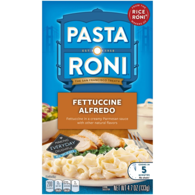 Pasta Roni Fettuccine Alfredo, 4.7 oz, 12 ct