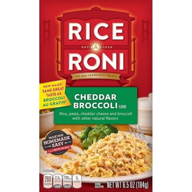 Rice-A-Roni Cheddar Broccoli, 6.5 oz
