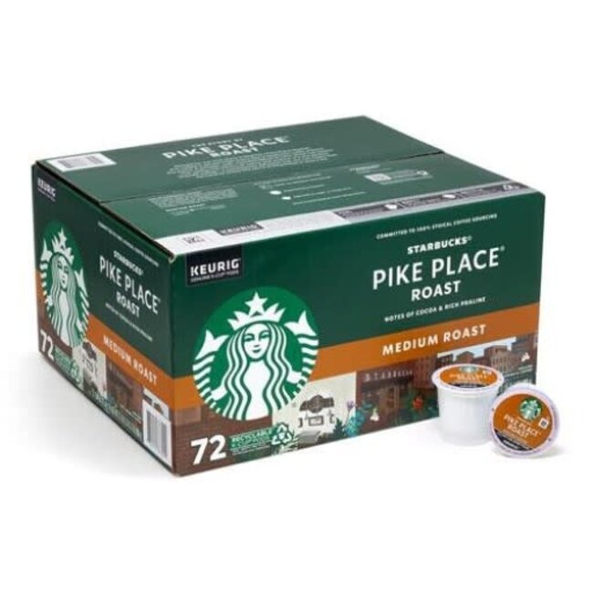 Starbucks K-Cup Pike Place Coffee, 72 ct