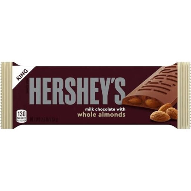 Hershey's Milk Chocolate with Whole Almonds King Size, 2.6 oz, 18 ct