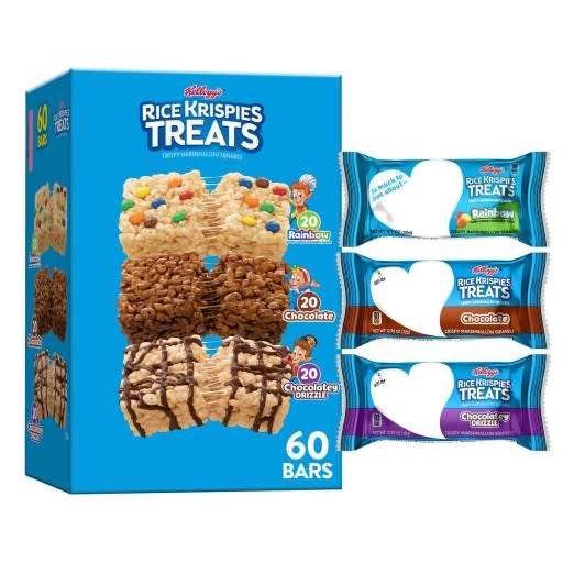 60個☆RICE KRISPIES TREATS (Original) Kellogg's Kellogg's Rice Krispies Treats Variety Pack, 60 ct