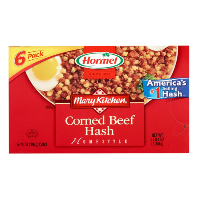 Hormel Mary Kitchen Corned Beef Hash Homestyle, 14 oz, 6 ct