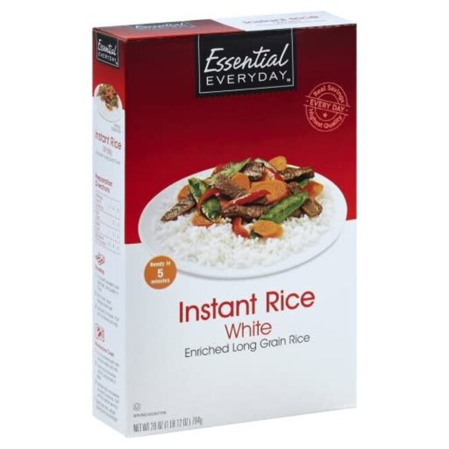 Essential Everyday Enriched Long Grain Instant White Rice, 28 oz
