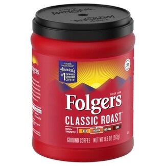 Folgers Folgers Medium Ground Classic Roast Coffee, 9.6 oz, 6 ct