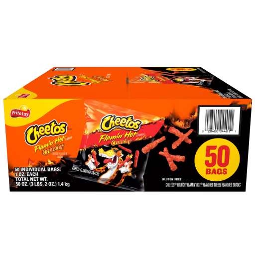Cheetos Cheetos Crunchy Flamin' Hot, 1 oz, 50 ct Span Elite