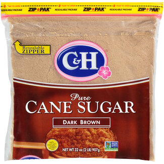 C&H C&H Pure Cane Sugar Dark Brown, 32 oz, 16 ct