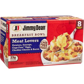 Jimmy Dean Jimmy Dean Meat Lover Breakfast Bowl & Cage Free Eggs, 7 oz, 8 ct