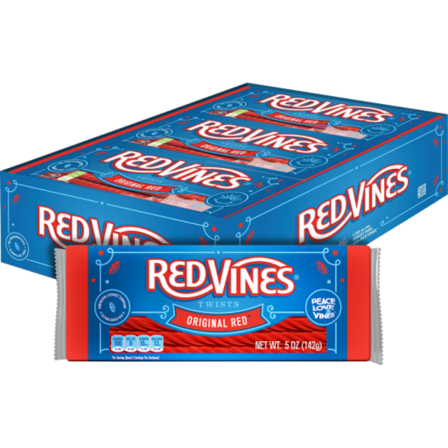 Red Vines Twists Original Red Licorice Candy, 5 oz, 12 ct
