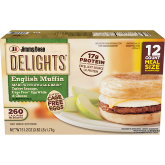 Jimmy Dean Jimmy Dean Delights English Muffin Turkey Sausage & Egg White & Cheese, 5.1 oz , 12 ct