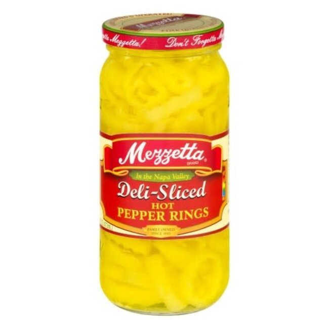 Mezzetta Deli Sliced Hot Pepper Rings, 16 oz, 6 ct