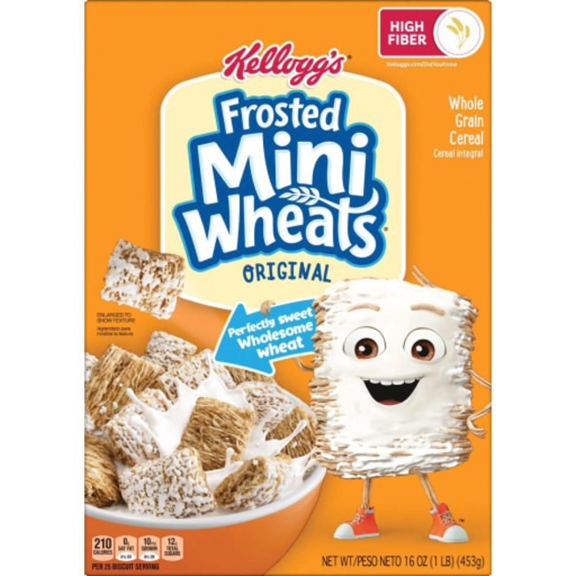 Kellogg's Frosted Mini Wheat, 16 oz, 12 ct