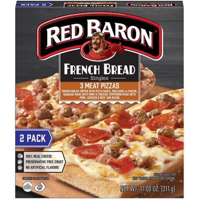 Red Baron French Bread 3-Meat Pizza, 11 oz