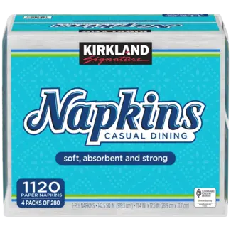 Kirkland Signature Kirkland Signature Casual Dining Napkins, 280 ct, (Pack of 4)