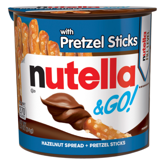 Nutella & Go Hazelnut Spread with Pretzel Sticks, 1.9 oz, 16 ct