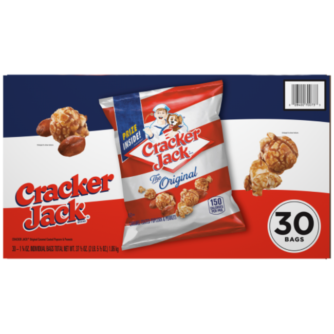 Cracker Jack Original Caramel Coated Popcorn and Peanuts, 1.25 oz, 30 ct