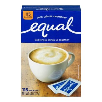 Equal Equal Sweetener Packets Zero Calories, 115 ct, (Pack of 12)