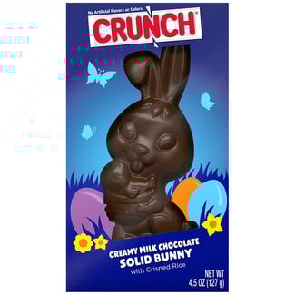 Crunch Crunch Solid Bunny Easter Box Creamy Milk Chocolate , 4.5 oz