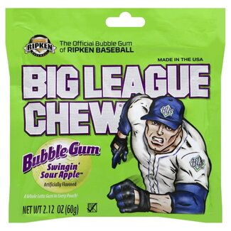 Big League Chew Big League Chew Sour Apple, 2.12 oz, 12 ct