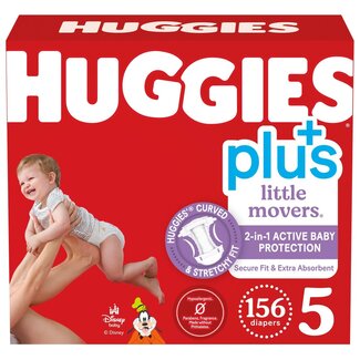 Huggies Huggies Plus Diapers Size 5, 156 ct
