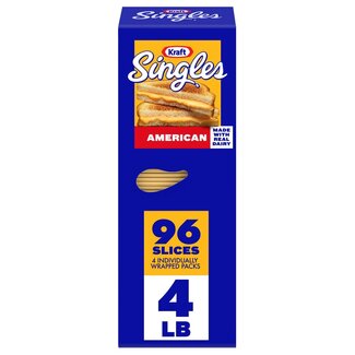 Kraft Kraft Singles American Cheese 96 Slices, 4 lb