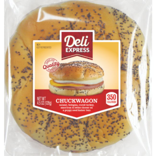 Deli Express Sandwich Chuckwagon Salami, 4.5 oz, 10 ct
