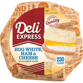 Deli Express Deli Express Muffin Ham/Egg/Cheese, 4.9 oz, 14 ct
