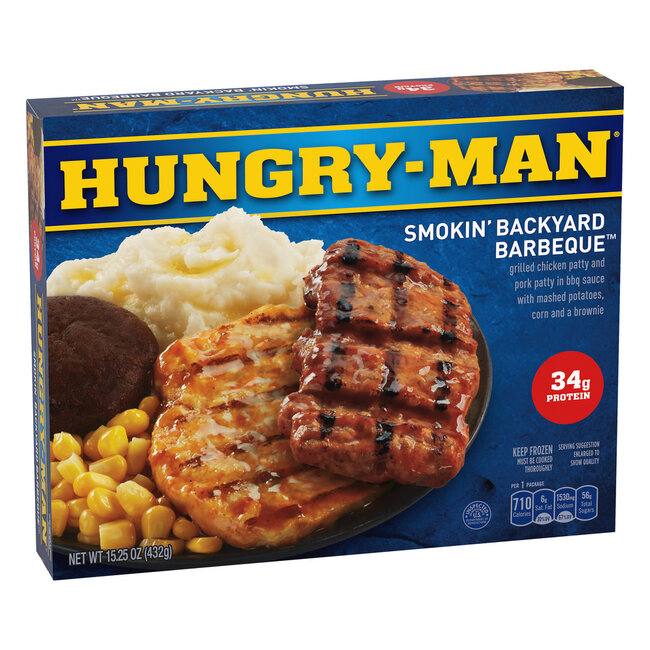 Hungry-man Smokin' Backyard Barbeque, 15.25 oz, 8 ct