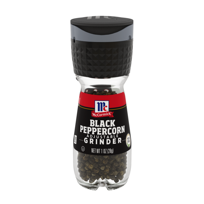 McCormick Black Peppercorn with Grinder, 1 oz