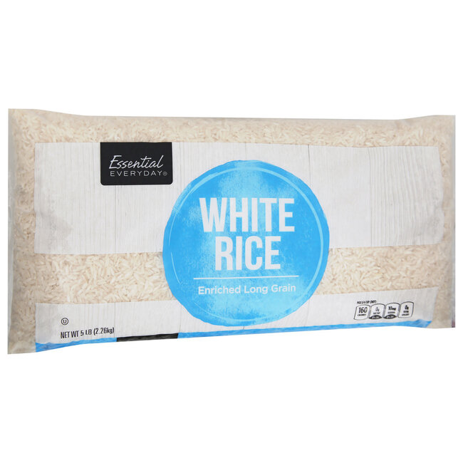 Essential Everyday Rice White Enriched Long Grain, 5 lb