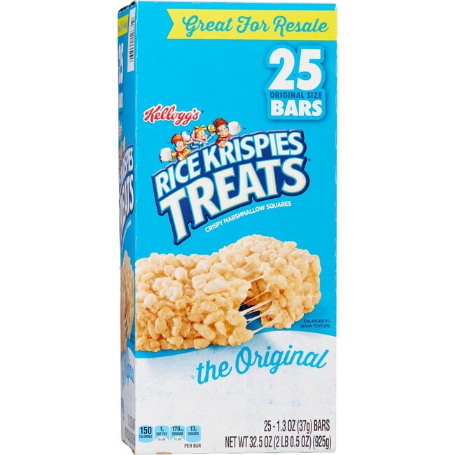 Kellogg's Rice Krispies Treats Original, 1.3 oz, 25 ct