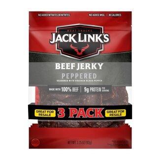 Jack Link's Jack Link's Beef Jerky Peppered, 3.25 oz, 3 ct