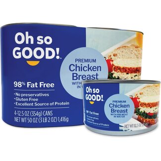 Oh So Good! Oh So Good! Chunk White Chicken, 12.5 oz, 4 ct