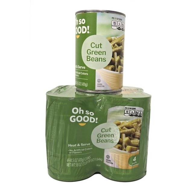 Oh So Good! Cut Green Beans, 14.5 oz, 4 ct