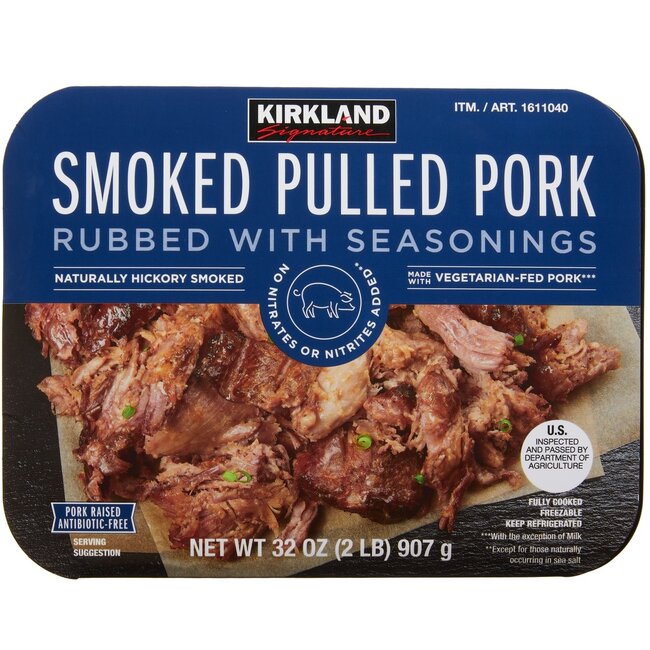 Kirkland Signature Smoked Pulled Pork Rubbed with Seasonings, 32 oz