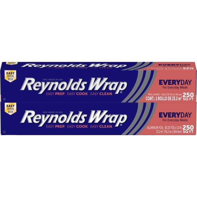 Reynolds Wrap Aluminum Foil 250 sq ft, 2 ct