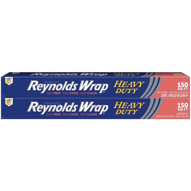 Reynolds Wrap Heavy Duty Aluminum Foil 150 sq ft, 2 ct