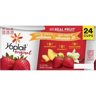Yoplait Yoplait Original Low Fat Yogurt Variety Pack, 6 oz, 24 ct