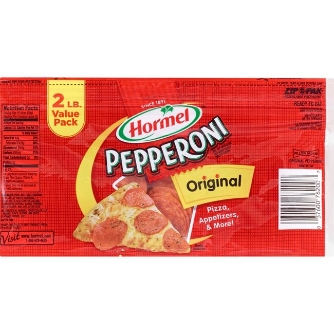 Hormel Pepperoni Sliced, 16 oz, 2 ct