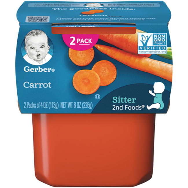 Gerber 2nd Foods Carrots, 8 oz