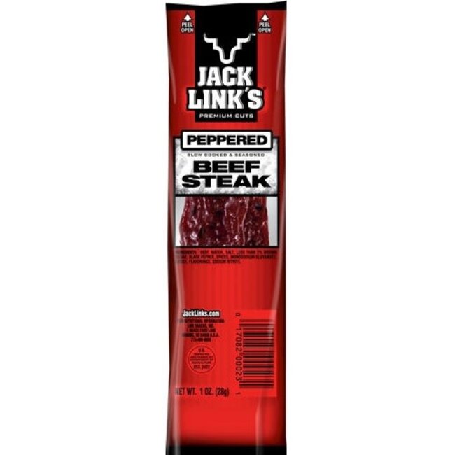 Jack Link's Peppered Beef Steak Jerky, 1 oz, 12 ct