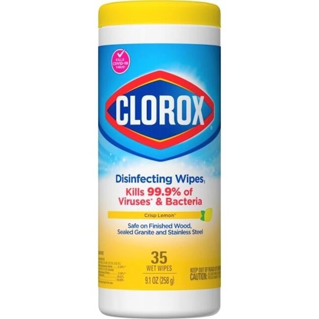 Clorox Disinfecting Wipes Lemon, 35 ct, (Pack of 12)