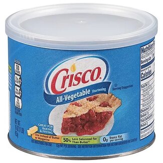 Crisco Crisco All-Vegetable Shortening, 16 oz, 12 ct